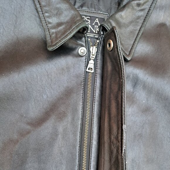 Jos A Bank Mens Leather Jacket XL - Picture 4 of 9